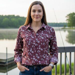 ⭐ Magellan Outdoor Fish Gear Classic Fit Arkansas Pass Long Sleeve Shirt Medium